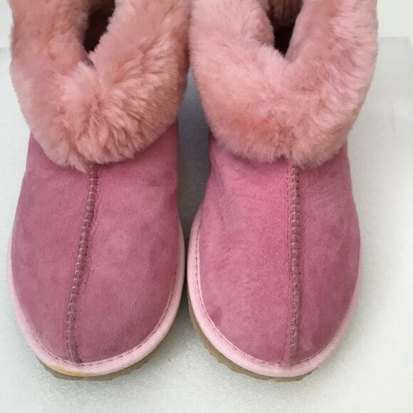 Mr. Sheepskin Pink Sheepskin Slippers - Picture 2 of 8